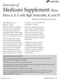Medicare Supplement Plans Pdf Free Download