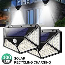 Shop 1pc 100 Led Security Light Motion Sensor Wall Lamp Solar Powered Lights Waterproof Outdoor Night Lighting 270 Degrees On Sale Overstock 28553891