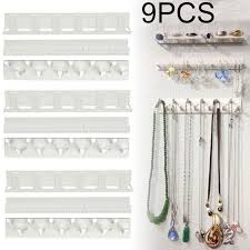 9pcs Jewelry Organizer Wall Hanger