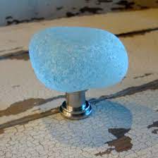 Sea Glass Stone Cabinet Knobs Small On