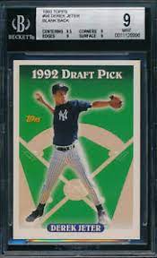 There are not two 1993 topps #98 gold cards. Derek Jeter 1993 Topps Blank Back Error Bgs 9 Mint Rookie Card Pop 5 Wow Ebay
