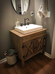 Rustic Barn Door Bathroom Vanity Free