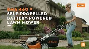 These are not the best choice for a bagging option as they. Stihl Rma 460 V Battery Powered Self Propelled Lawn Mower Youtube