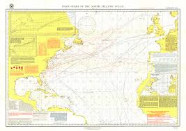 Pilot Charts Of The North Atlantic Wall Map By National