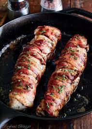 bacon wrapped pork tenderloins