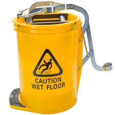 25 l yellow wringer mop bucket