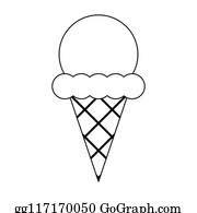 Sticking their tongues out, bry and maris speller share an ice cream cone. Black And White Ice Cream Clip Art Royalty Free Gograph