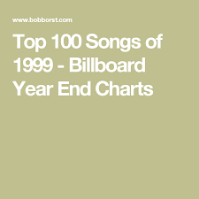 Top 100 Songs Of 1999 Billboard Year End Charts My