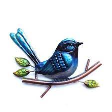 Australian Fairy Blue Wren Bird Metal