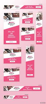 makeup artist web ads template psd