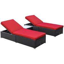 Outsunny Outdoor Lounge Chairs Set Of 2