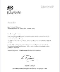Boris Johnson Sends Three Letters To The Eu The One From