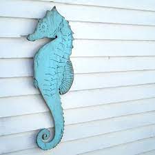 Seahorse Wall Decor Wooden Seahorse