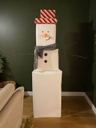 christmas snowman gift tower decoy