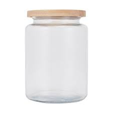 4l glass jar with wood lid glass jars