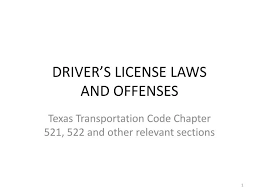 License Laws And Offenses Powerpoint