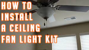 how to install a ceiling fan light kit