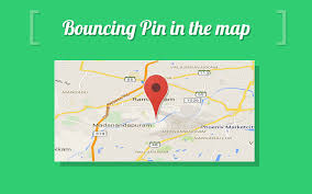 Animation For Dropping Pin In The Map Bouncing Pin