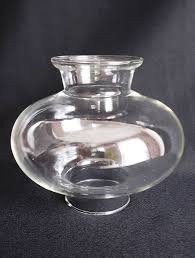 Vintage Hand Blown Clear Glass Lamp