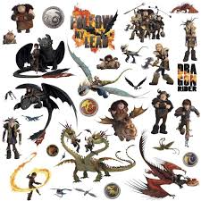 Wall Decals Toothless Hiccup Astrid