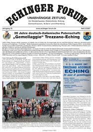 Der regionale planungsverband lehnte alle vier geplanten großmärkte in eching ab. Gemellaggio Trezzano Eching Echinger Forum