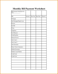Monthly Bills Spreadsheet Template Excel Budget Download Sheet