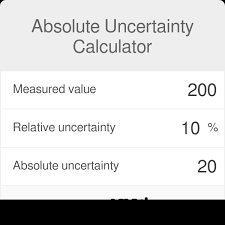 absolute uncertainty calculator