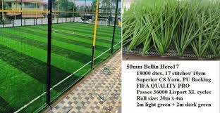 green synthetic football field