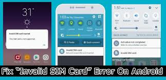 My android was saying this just after i replaced the sim card. 12 Methods To Fix Invalid Sim Card Error On Android