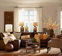decor with red orange gold brown