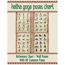 Hatha Yoga Poses Chart 60 Common Yoga Poses And Their Names A Reference Guide To Yoga Asanas Postures 8 5 X 11 Full Color 4 Panel Pamphlet