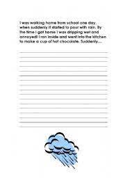 english worksheets creative writing prompt