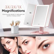 makeup mirror trifold mirror with