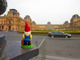 Traveling Gnome At The Louvre Picture