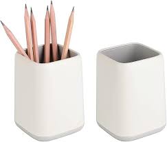 2 pack desk pen holder two tone pencil