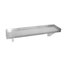 Stainless Steel Solid Wall Shelf 1500mm