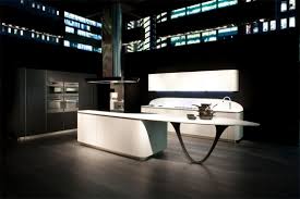 futuristic kitchen design with round