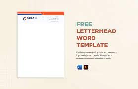 letterhead in word free template