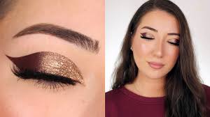 gold holiday eye makeup tutorial