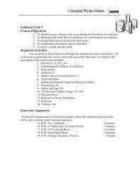 C P Unit Plan Chemistry Unit 5