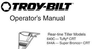 Owner S Manual Parts List Troy Bilt