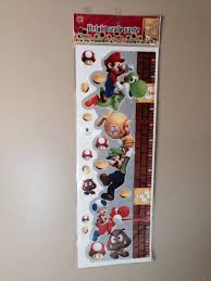 Super Mario Bros Wall Decals Height Chart Growth Chart