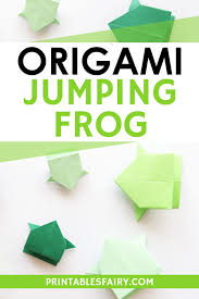 Origami jumping frog instructions if you are using paper with only one colored side, start with the white side facing up. How To Fold An Easy Origami Jumping Frog The Printables Fairy