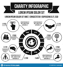 Charity Infographic Simple Style Stock Illustration