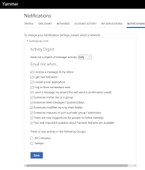 Taking Control Of Yammer Notifications In Office 365
