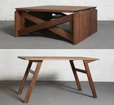 coffee table turns into a dining table