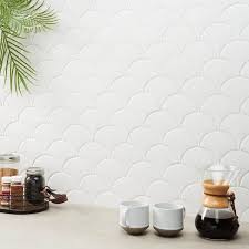 Scallop Matte Ceramic Wall Tile