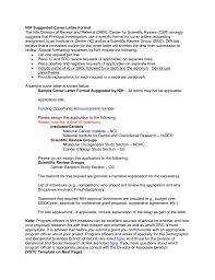 Nih Cover Letter Template