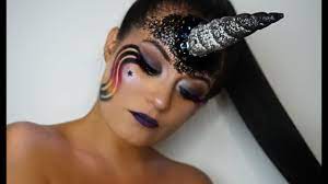 dark unicorn halloween makeup tutorial