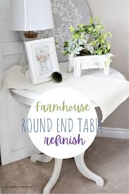 round farmhouse end table diy